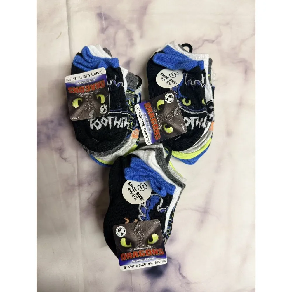 How To Train Your Dragon, Boys No-Show Socks 3 packs